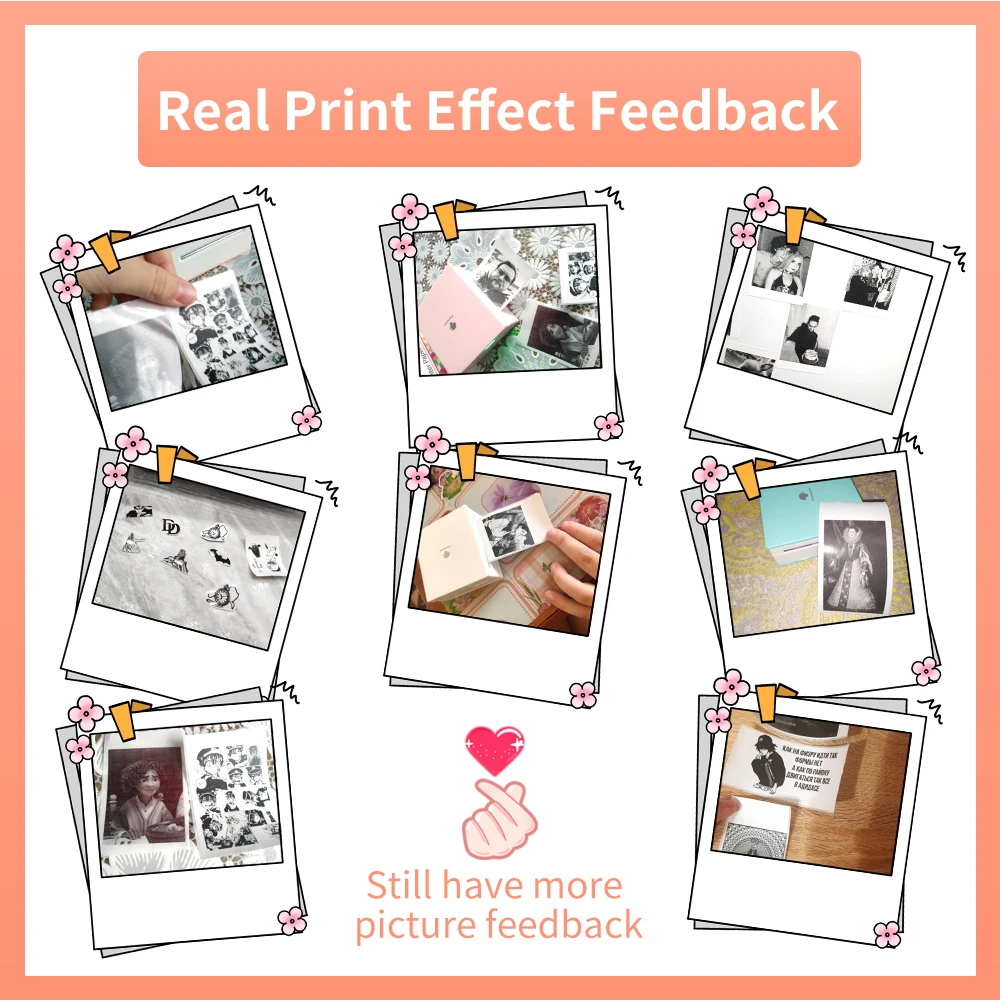 Phomemo Self Adhesive Transparent Thermal Paper Printable Sticker Label Paper Roll for Phomemo M02/M02S/M02Pro Photo Printer