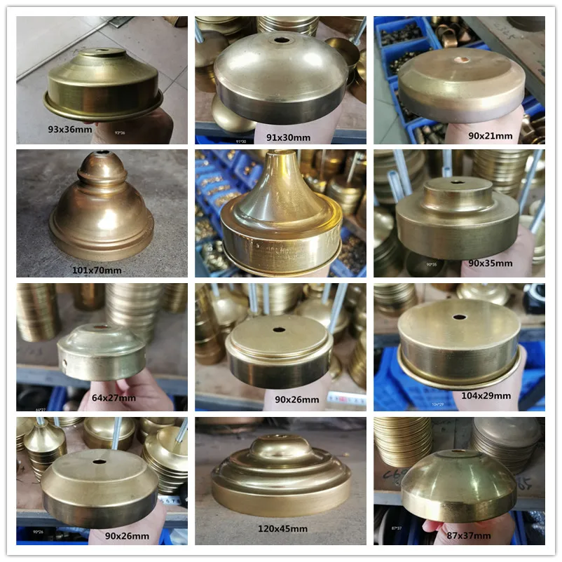 Brass Unprocessed Semi-finished Part Lampshade Claw Lamp Base Plate Light Cover Customizable Processing of Copper Accessories