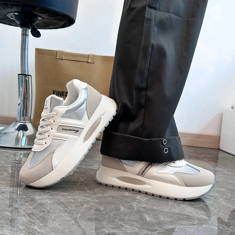 أحذية رياضية للربيع والخريف بكعب منحدر - صنادل مسامية وحركة متأرجحة وصديقة للياقة البدنية