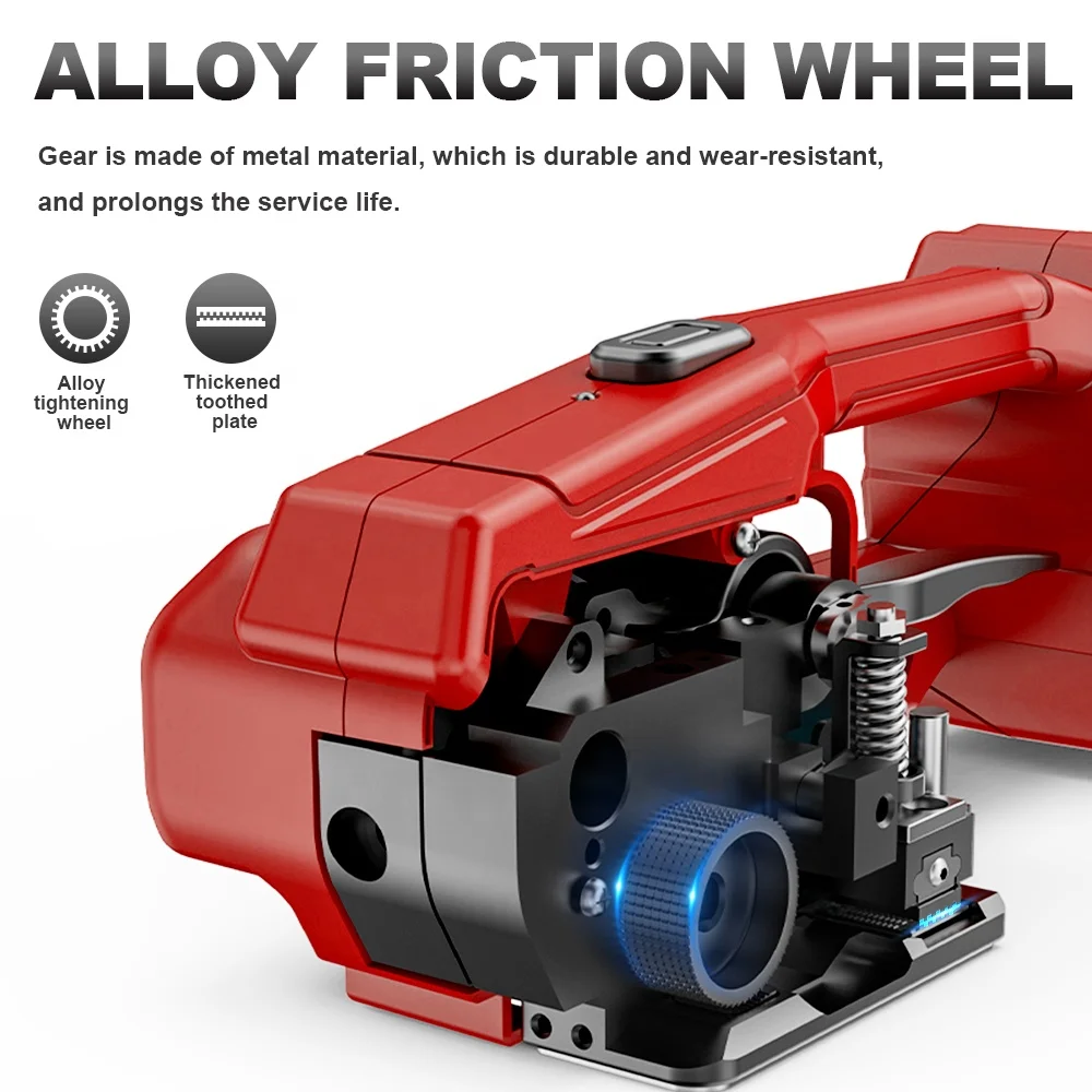 50% Off 3500N High Tensile Force Battery Powered Strapping Tool One Button Automatic Strapping Machine for 10-16mm PP PET Belt