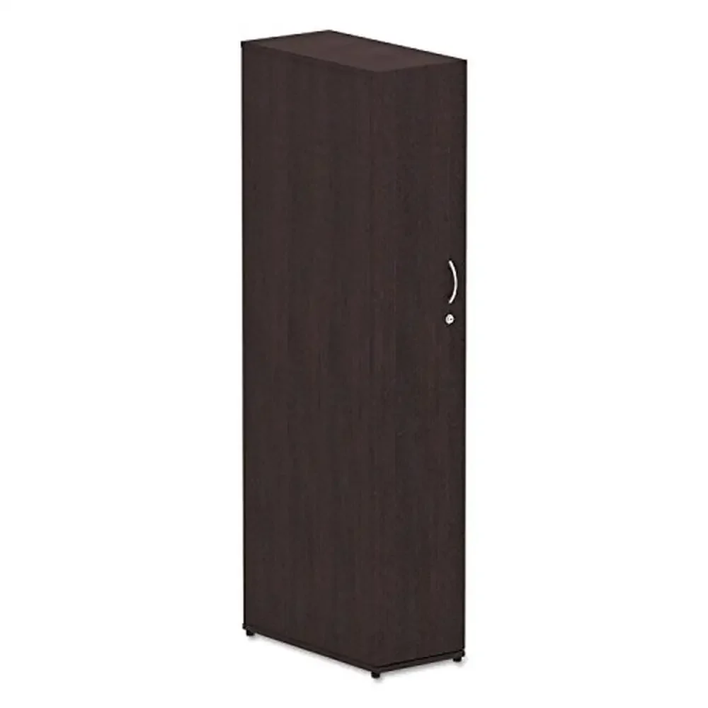 Commercial-Grade Storage Wardrobe Espresso Coats Bags Personal Items Adjustable Shelf Durable Floor Mount 2 Doors 2 Drawers