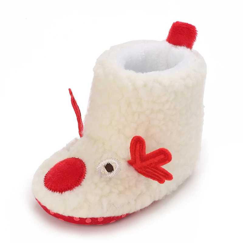 Домашние ботинки на мягкой подошве, противоскользящие осенне-зимние утолщенные детские плюшевые теплые полы в стиле оленя