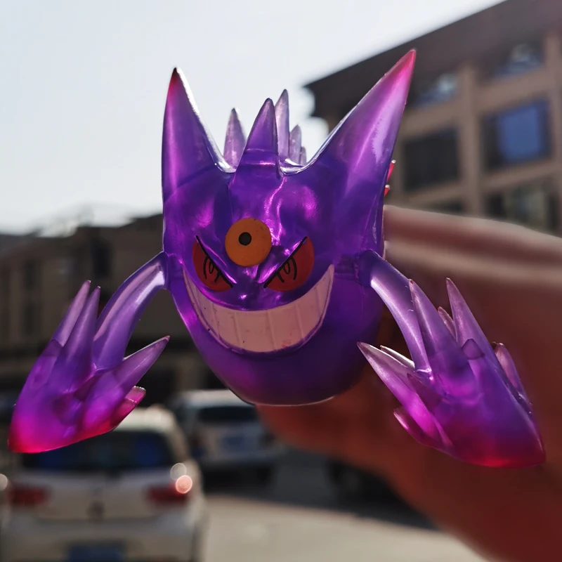 Pokemon Anime Cartoon Gengar Creative Transparent Model Doll Desktop Ornament Cute Statues Ornaments Toys Children's Xmas Gifts