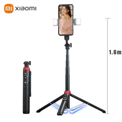 Xiaomi Selfie Stick statyw na telefon mobilny stojak Bluetooth z pilotem zdalnego sterowania lampka statyw przenośny drążek teleskopowy