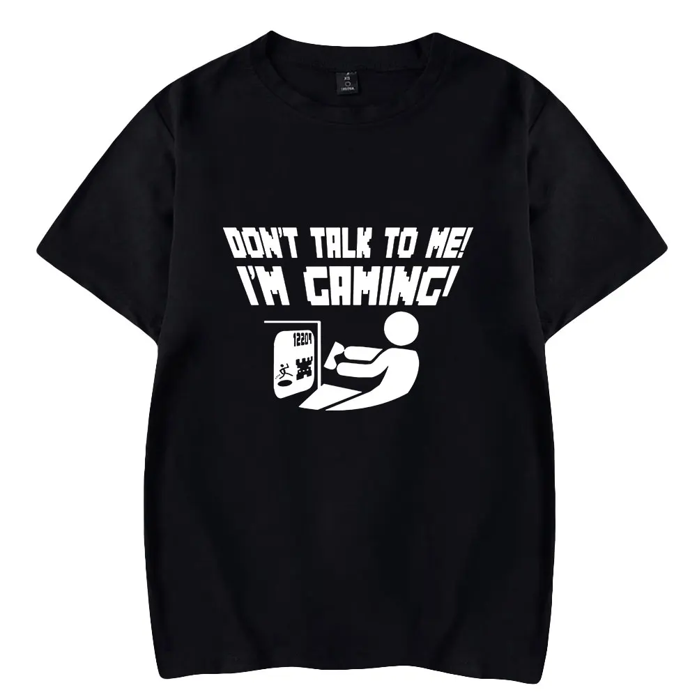 

PopularMMOs Don't Talk To Me Tshirt Crewneck Short Sleeve Women Men T-shirt Harajuku Streetwear Casual Style Unisex Clothes