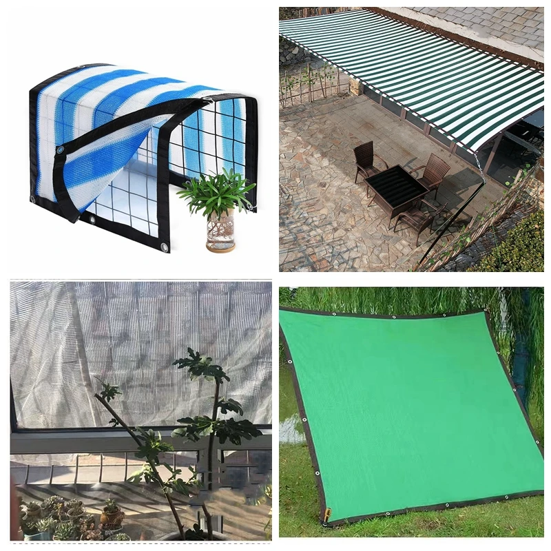 Malla Solar de HDPE para exteriores, parasol con protección UV, 12 agujas, 80 ~ 90% de tasa de sombra, pérgola de coche, garaje