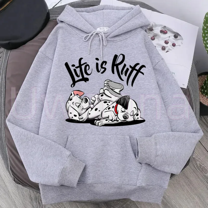 Толстовки с далматинцами 101, модная толстовка с забавным принтом и карманами для девочек и женщин, толстовка с капюшоном с милыми щенками, топы в стиле Харадзюку, одежда Толстовки с далматинцами 101, модная толстовка с забавным принтом и карманами для девочек и женщин, толстовка с капюшоном с милыми щенками, топы в стиле Харадзюку, одежда