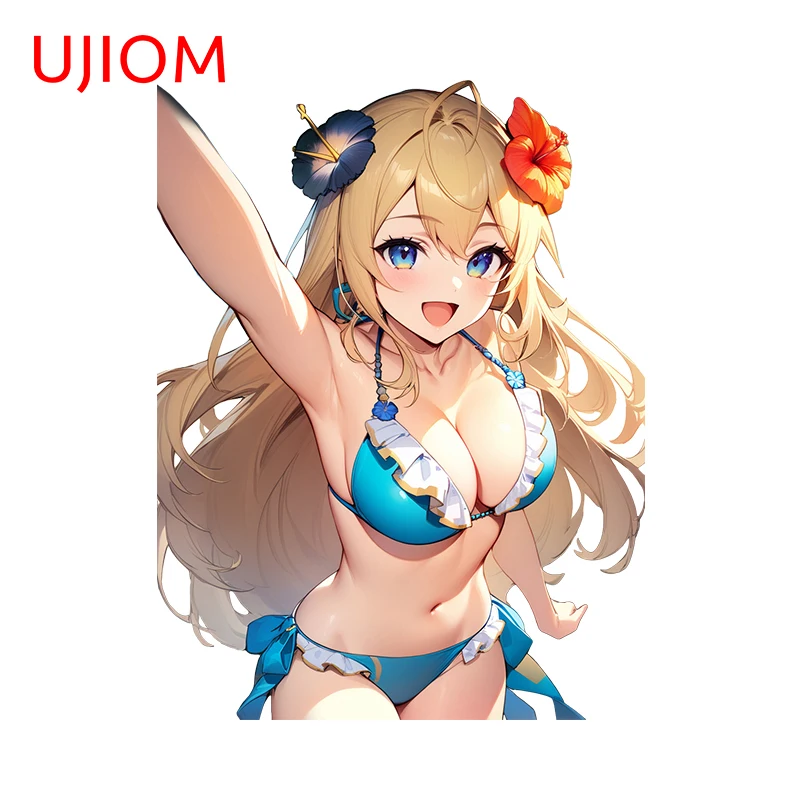 UJIOM 13cm X 9,9cm NSFW Beautiful Girls Sexy Wall Stickers Seductive Swimsuit Wallpapers Decals Amusing Adult Room Decor