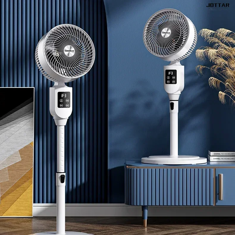 

New floor-standing electric fan for home - suitable for living room and bedroom. Vertical air circulation fan. Large wind fan.