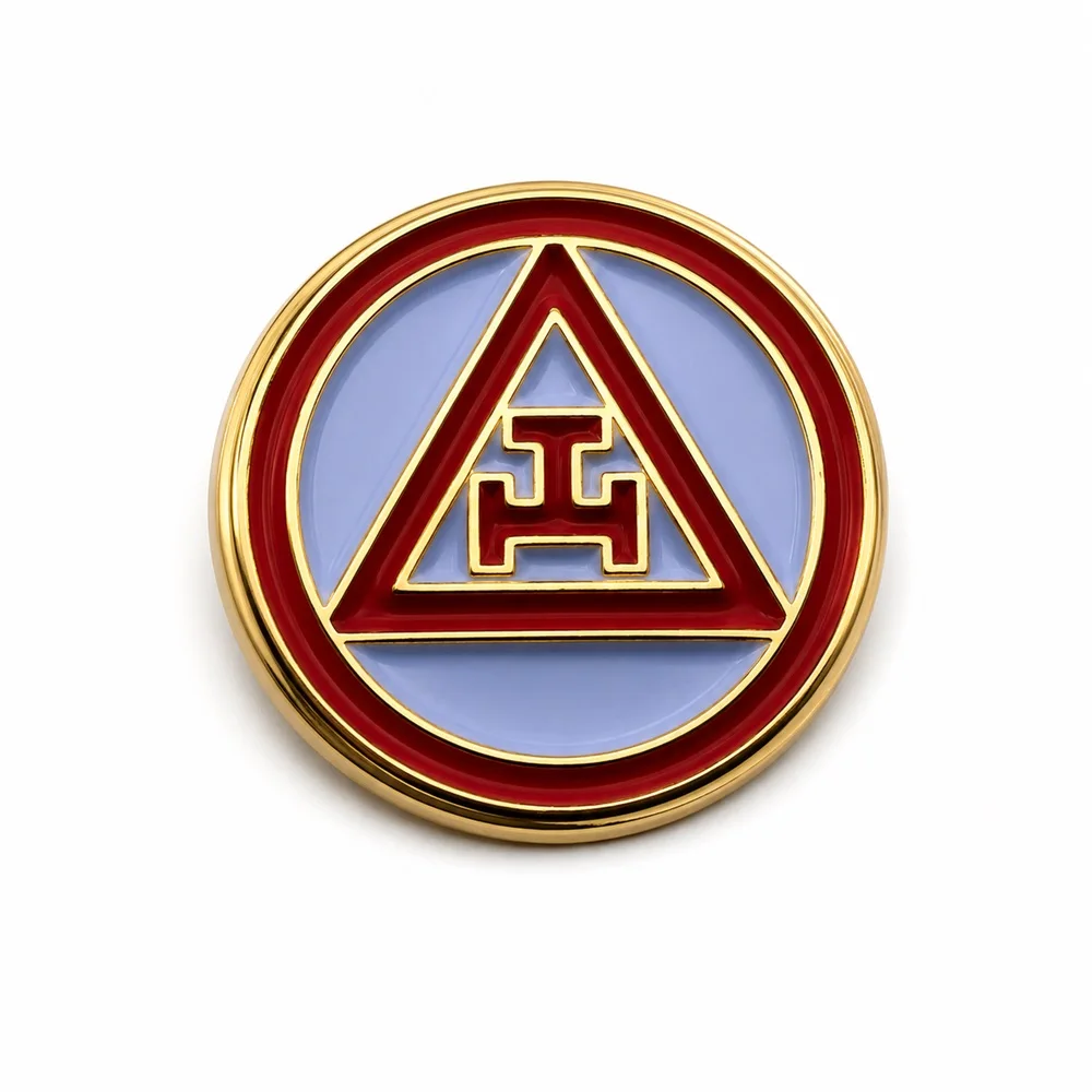 Royal Arch Circle Masonic Lapel Pin Gold Metal Masonic Brooch Badge Elegant Fashion Suit Jacket Accessories Gifts