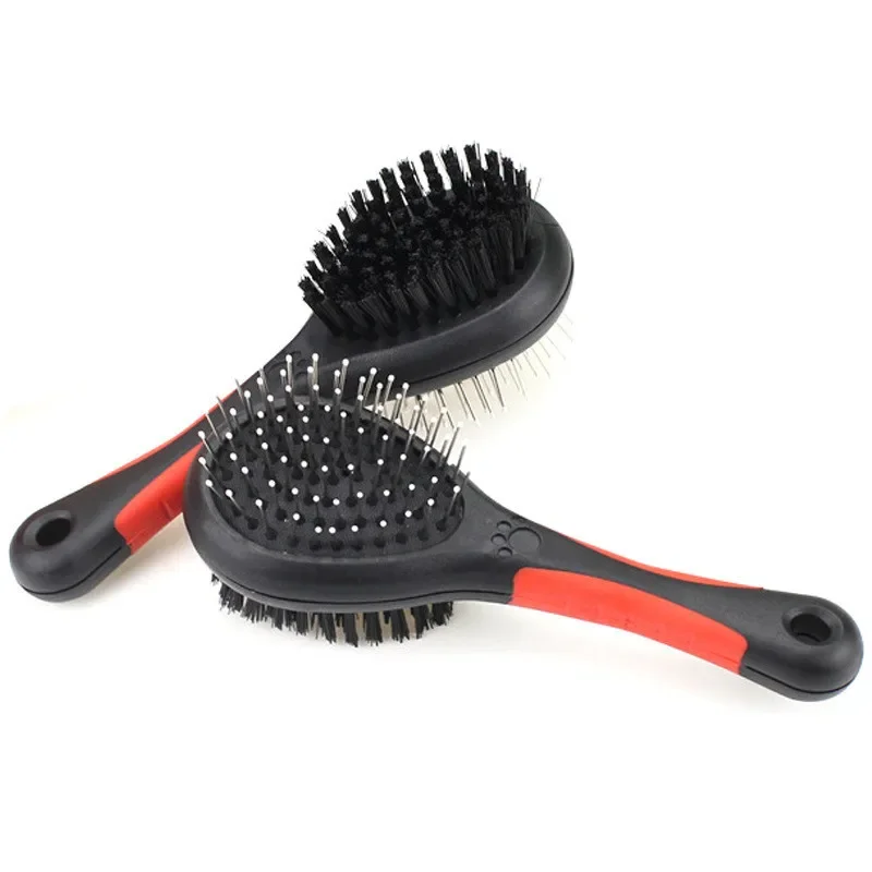 

1pcs Pet Black Double Sides Bath Brush Dog Cat Comb Pet Faces Fur Grooming Tool for Long &Short Hair Dogs Puppy Dog Grooming