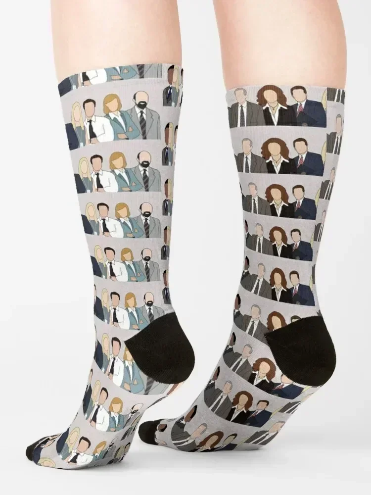the west wing cast Socks bright garter Non-slip hockey cycling Woman Socks Men's
