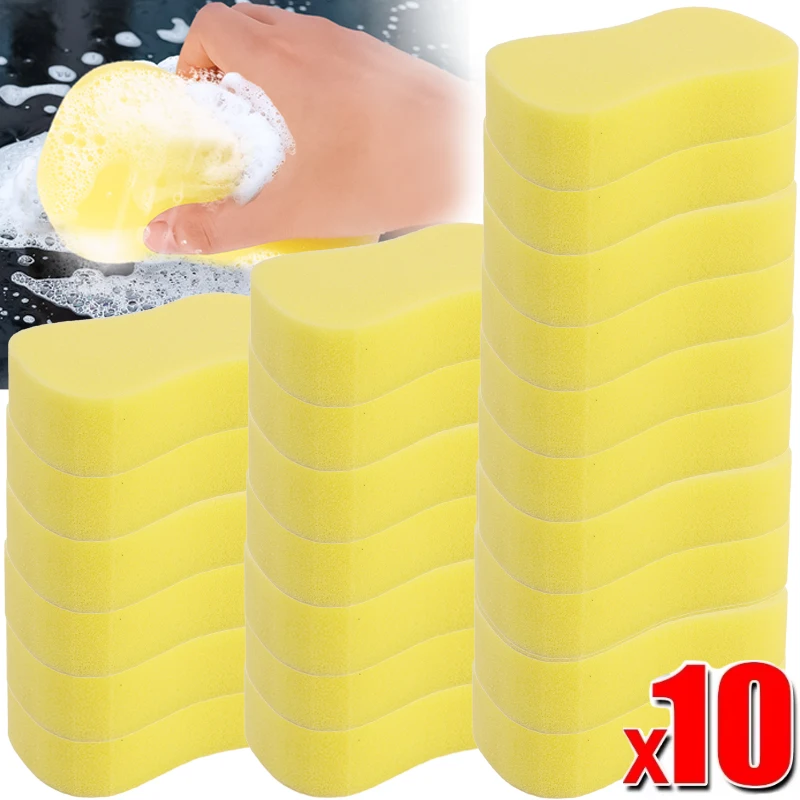 

1/10PC Car Washer Cleaning Sponge Brush Home Kitchen Universal Wax Polishing Sponge Pad Car Body Washing Brush Accessories Tools