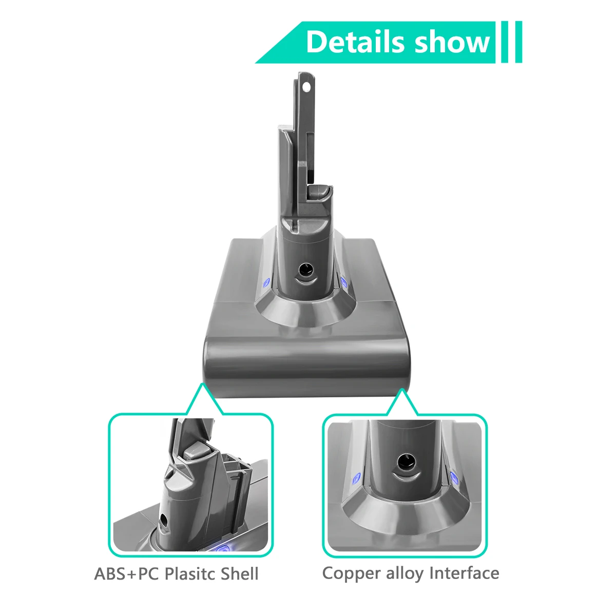 Bateria aspirador de pó para dyson v6 v7 v8 v10 série sv07 sv09 sv10 sv12 dc62 animal macio absoluto pro bateria recarregável