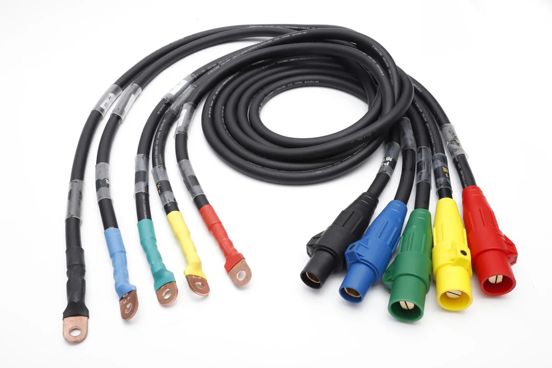 ABCCABLS PW-400A-P5-1 35mm² Main Stage Power Cable With Copper Lug & Rhino Plug 5-Core Multi-color Waterproof Cable