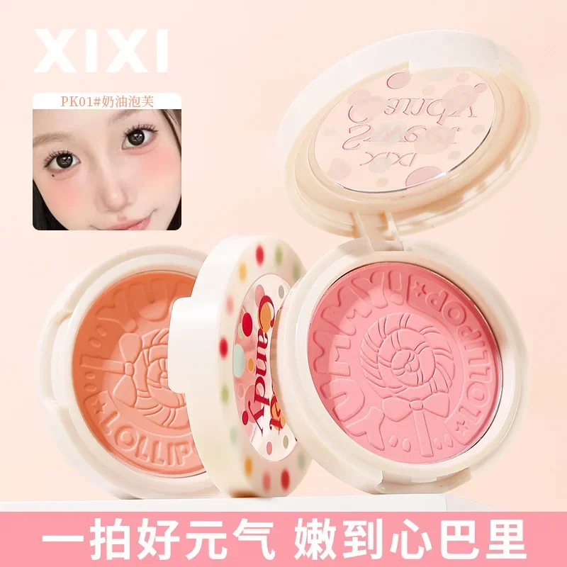 xixi sweet qin pink tender blush expansion and contraction color vitality girl brightening and grooming matte monochrome blush