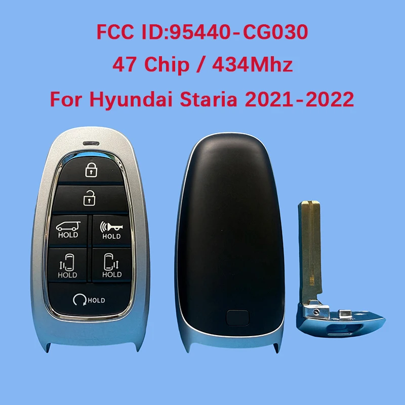 

CN020260 Aftermarket 7 Button Smart Key Remote Auto Start 47 Chip 433Mhz FCC ID 95440-CG030 For Hyundai Staria 2021-2022