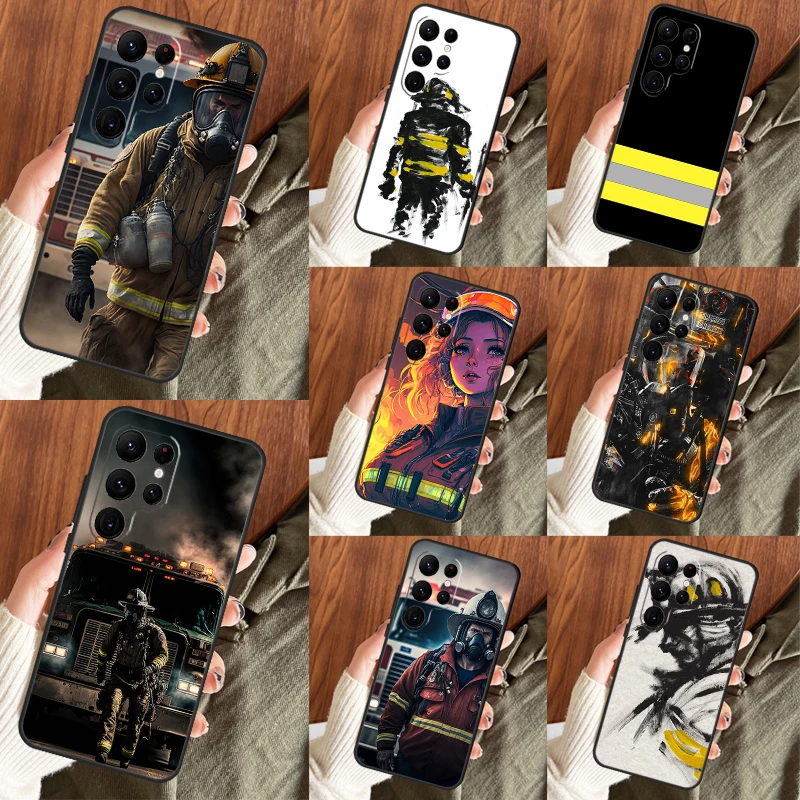 Firefighter Fire Love Funda For Samsung Galaxy S23 Ultra S8 S9 S10 Plus Note 10 20 S21 FE S20 FE S22 Ultra Case