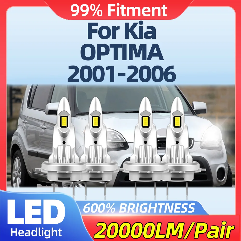 40000LM CSP Chips LED Headlight Bulbs 240W Auto Lamps 12V 6000K White Car Lights For Kia OPTIMA 2001 2002 2003 2004 2005 2006