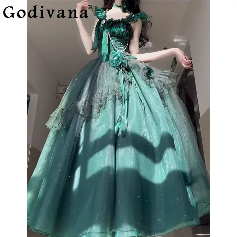 

Forest Style Lolita Dress Evening Gown for Women 2025 New High-end Elegant Lady Vintage Princess Style Birthday Dresses