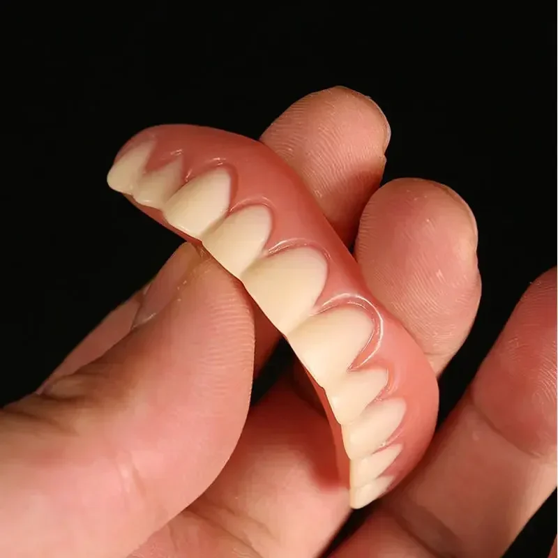 False Teeth Silicone Upper Lower Veneers Perfect Laugh Veneers Dentures Paste Fake Teeth Braces Comfortable Teeth Orthodontic