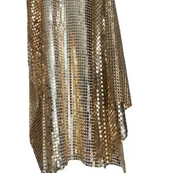 30x10cm Soft Flexible Silver Aluminum Chainmail Fabric | Metal Sequin Mesh for Clothing, Costumes, Curtains, DIY Crafts
