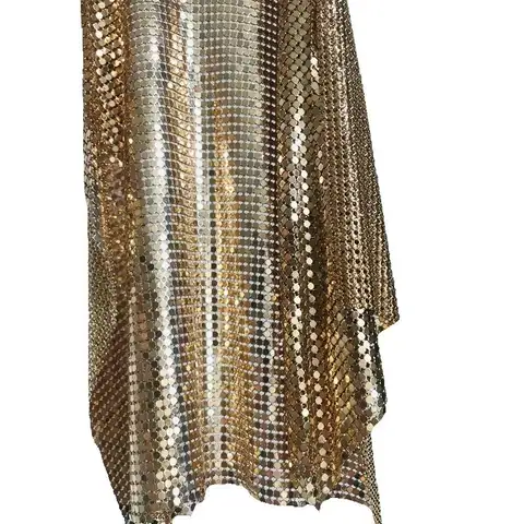 30x10cm Soft Flexible Silver Aluminum Chainmail Fabric | Metal Sequin Mesh for Clothing, Costumes, Curtains, DIY Crafts