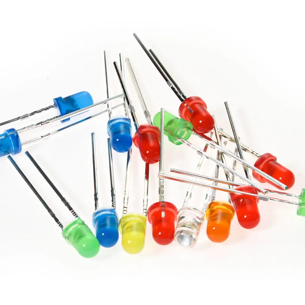 

LED Lamps Diodes kit 3MM LED Diodes Set - Assorted Colors for Various DIY Projects,Red Orange Yellow Green Blue White
