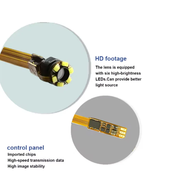 1MP FPC flexible cable endoscope 3-in-1 cable FOV88゜ USB industrial endoscope camera EZ-EN35L-S