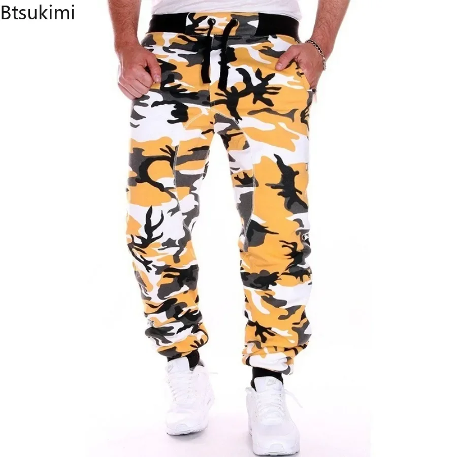 Novo 2024 calças masculinas hip hop camuflagem calças casuais moda solta lápis calças tendência streetwear conforto calças esportivas para homem