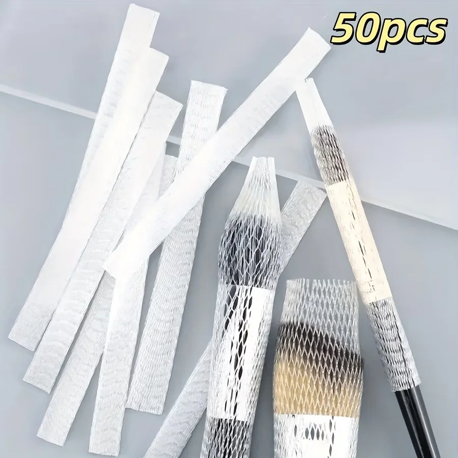 50 Pcs Net Sleeves, Multi‑Purpose Protective Sleeves for Makeup Brushes, Rose Flowers, Bouquets, Tools, Packaging and Storage