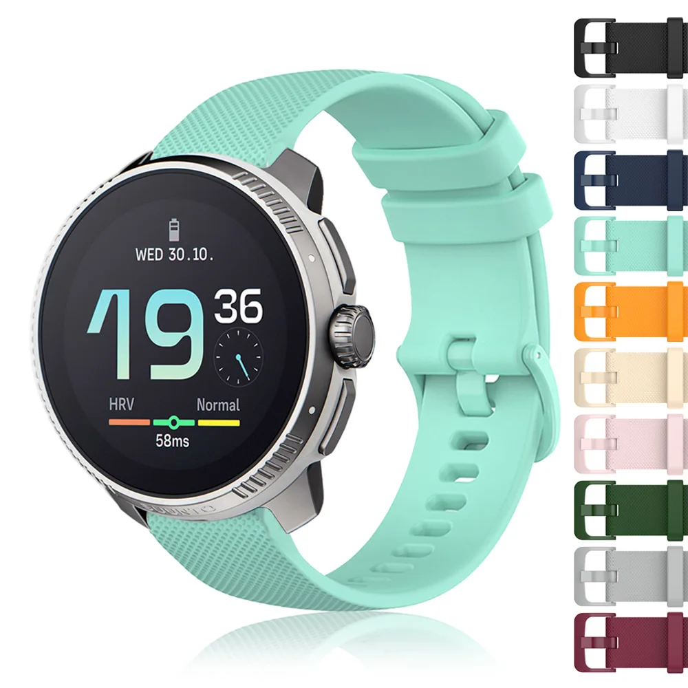 Silicone 20mm 22mm Watch Strap For SUUNTO 5 9 PEAK PRO/DLC Sport Band For SUUNTO 3/3 Fitness/OCEAN/PACE/VERTICAL Bracelet Correa
