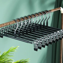 5Pcs Stainless Steel Pants Hanger Organizer Clothes Rack Non-slip Clips Trouser Hangers Underwear Storage Wardrobe Drying Rack