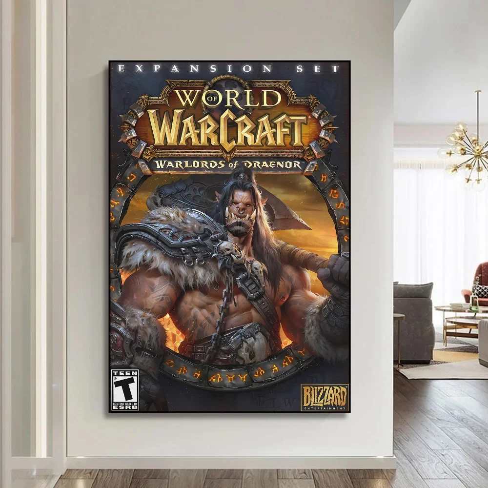 World of Warcraft Game Whitepaper Poster Fancy Wall Sticker for Living Room Bar Decoration Decor Art Wall Stickers