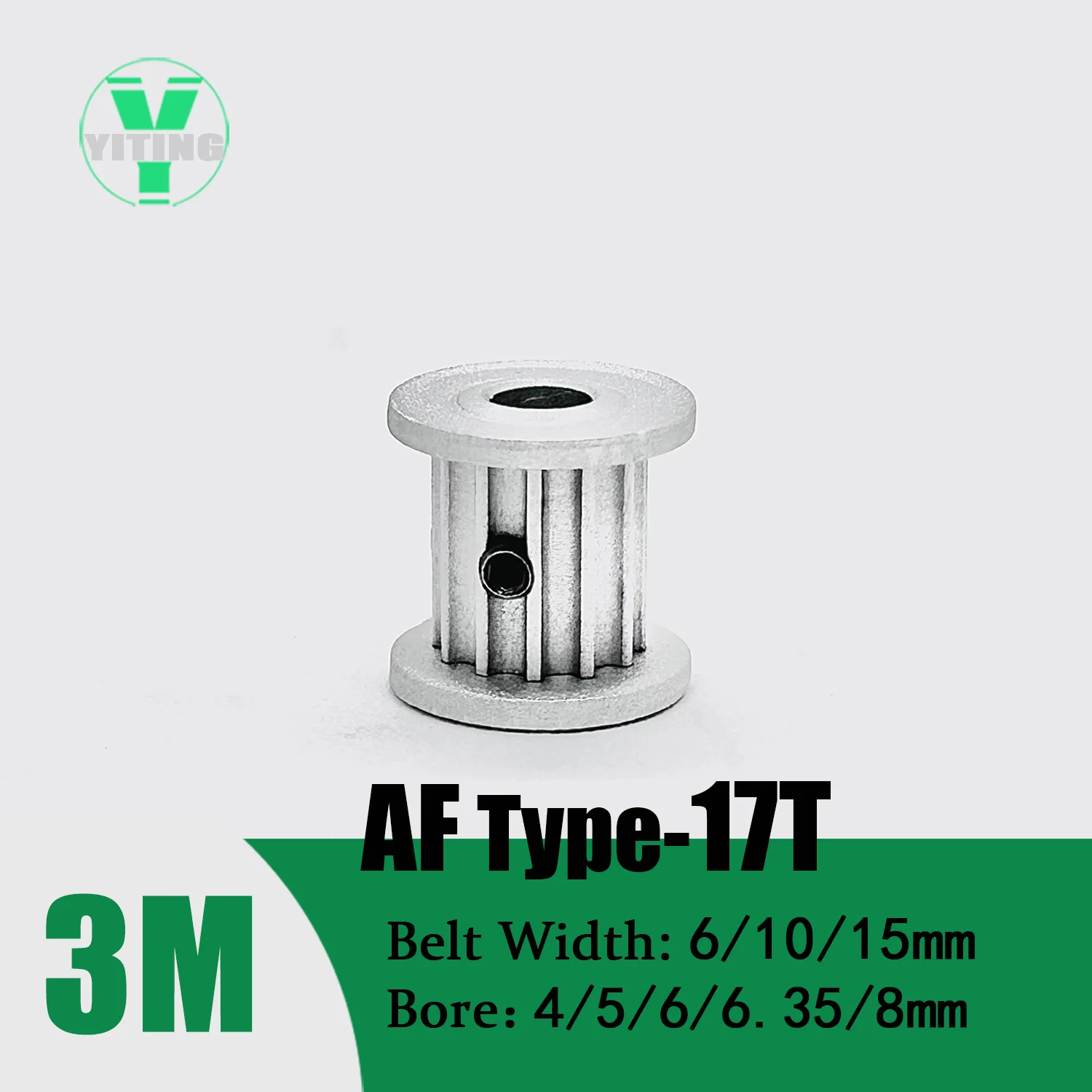 HTD3M 17teeth AF Timing Pulley 3M AF Idler Belt Width 6/10/15mm Bore 4/5/6/6.35/8mm 17Teeth Belt Pulley