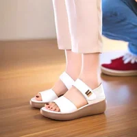 Women's Platform Sandals, Lightweight & Breathable Open Toe Sandals, Adjustable Casual Shoes for Summer Daily & Beach Travel - Image 3