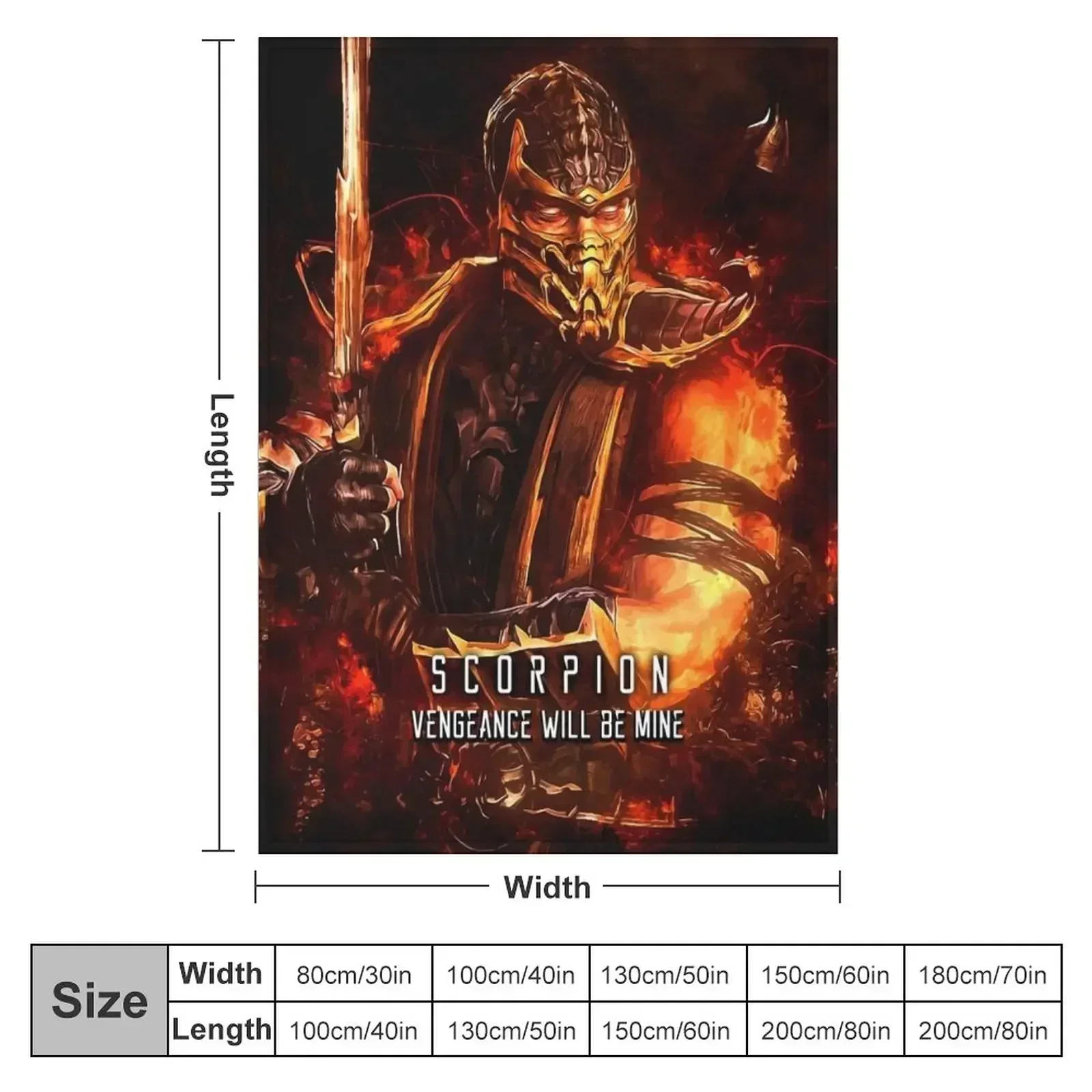 Mortal Kombat Scorpion Throw Blanket Bed Flannels Summer Beddings Sofa For Baby Picnic Blankets
