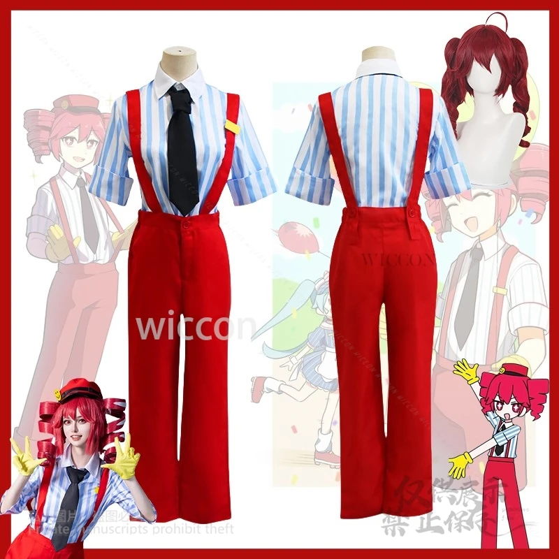 

Kawaii New Anime Cosplay Teto Costumes Stripes Shirt Pants School Uniform Suit Women Halloween Carnival Party Clothes Customized
