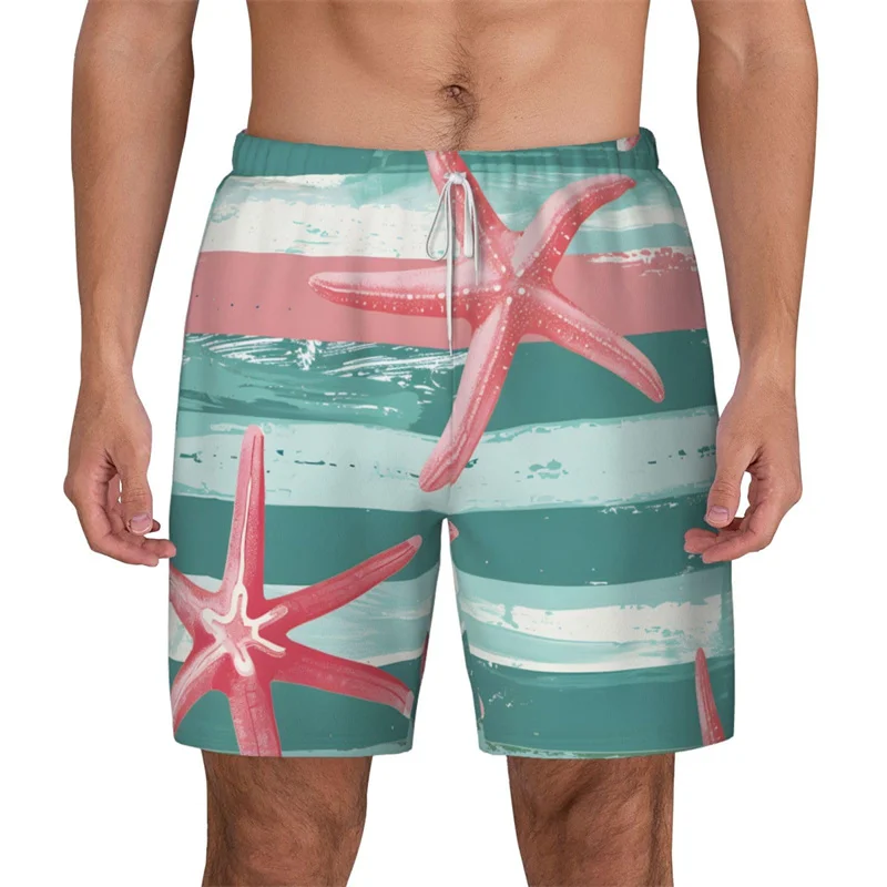 

Starfish Shells 3d Printed Beach Shorts Men Sea Beach Graphic Quick Dry Board Shorts Kids Summer Street Unisex Swimming Trunks