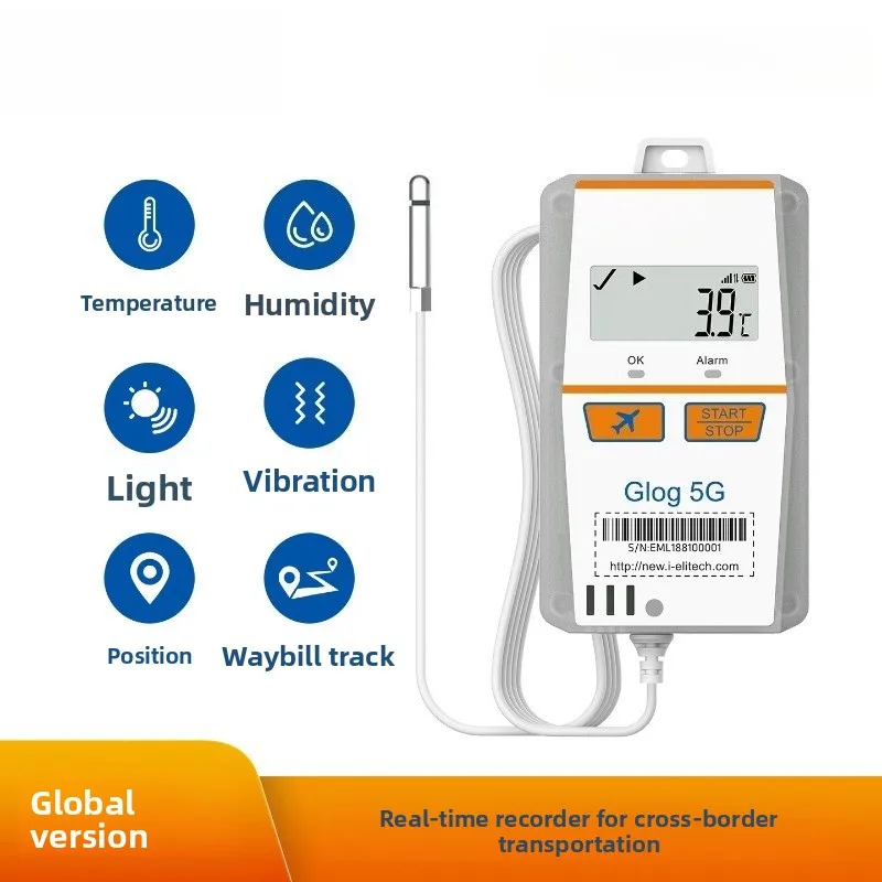 Glog5 Data Logger 4G Real-Time Temperature Humidity Recorder Single Use Cold Chain Medical Disposable PDF IP65