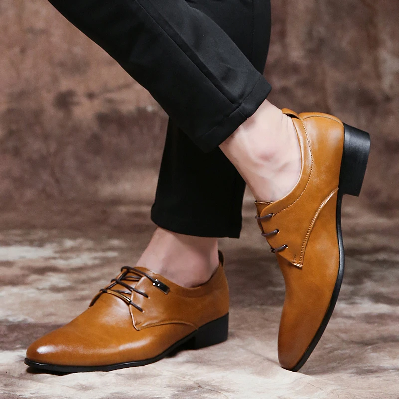 

Elegant Genuine Leather Men's Shoes Italian Formal Luxury Brand Fashion Moccasin Shoes Office Work Oxford Shoes leather shoes