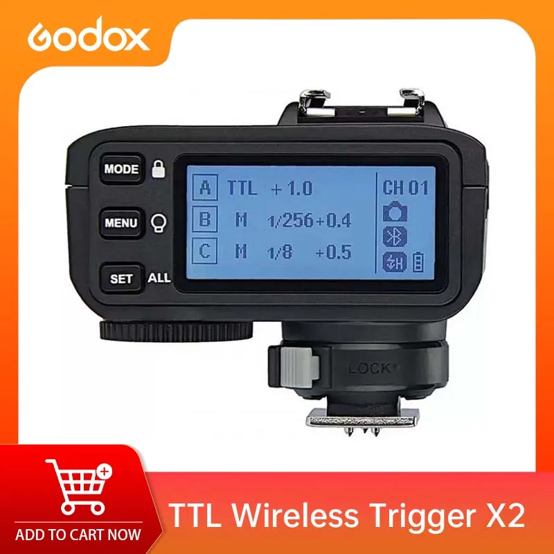 Godox X2 2.4GHz TTL Wireless Flash Trigger HSS 1/8000s 32CH 5Grp for Canon Nikon Sony Fujifilm Olympus Pentax
