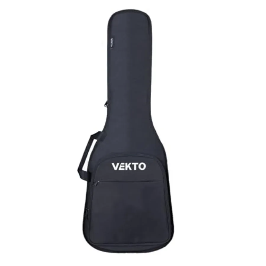 

Сумка для электрогитары VEKTO, 40 дюймов, водонепроницаемый мягкий чехол с толстой подкладкой, рюкзак, плечевые ремни, большие карманы, легкий вес
