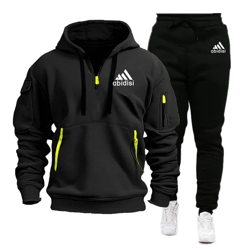 

New Autumn and Winter Hooded Sweatshirts and Sweatpants, Men's Comfortable Sportswear, Jogging Sets, and Everyday Sportswear