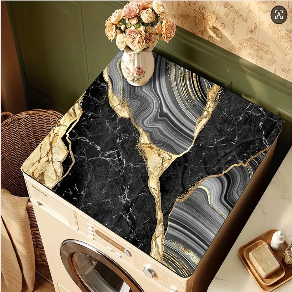 VIKAMA Waschmaschinen-Staubschutzabdeckung, Nachttisch-, Kühlschrank-Sonnenschutz, Mikrowellen-Abdeckung, wasserdichter Eisschrank-Deckel, Silikonschmutzpad
