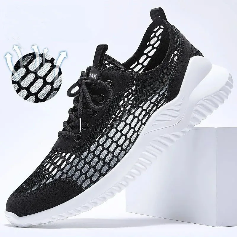 2024 Men's Shoes With Hollowed Out Mesh, Fashionable And Casual Hole Shoes, Lightweight And Comfortable Sports Water Shoes