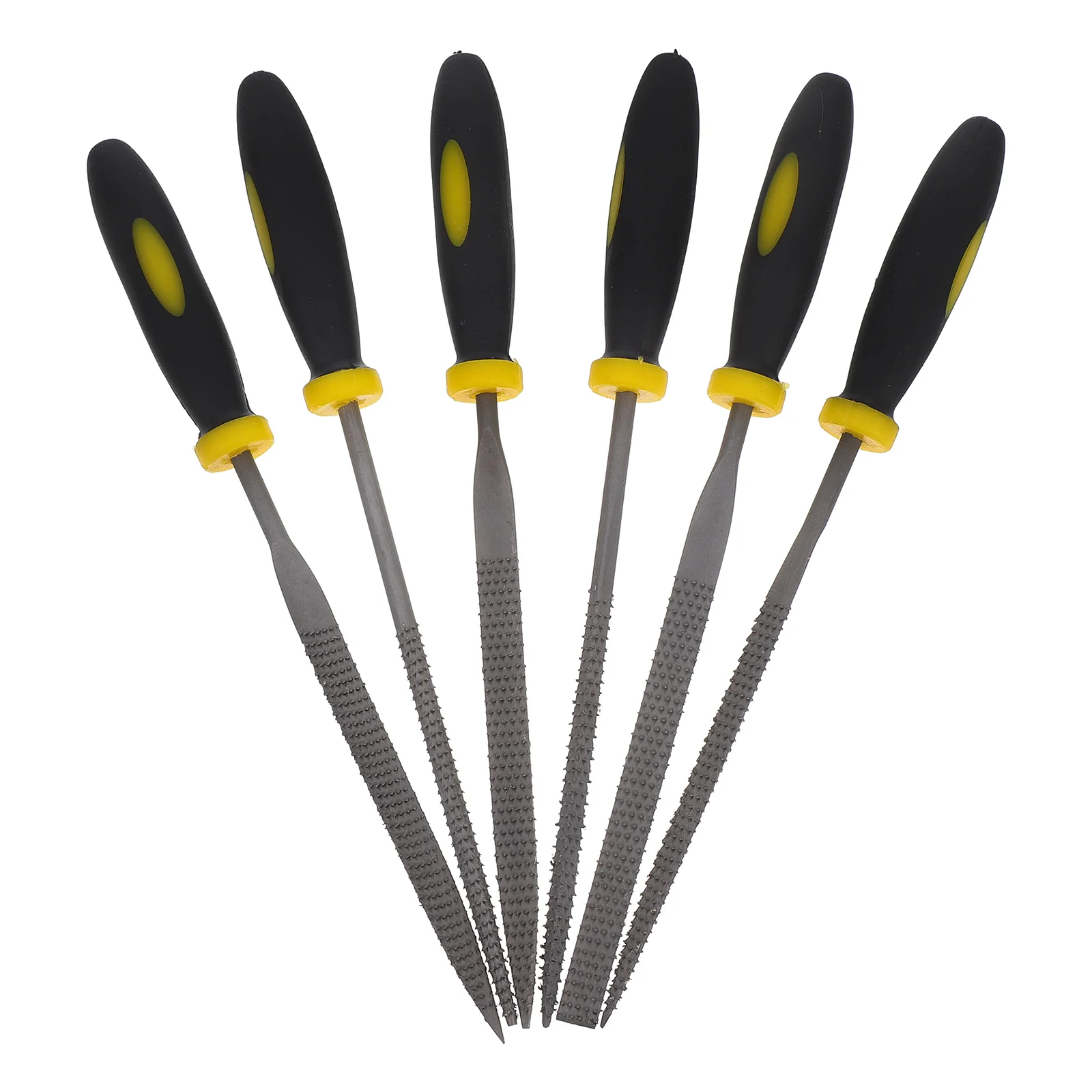6pcs Mini File Kit Portable Rasp Hand Files for Woodworking Metal Tools Strong Durability Coarse Tooth Quick Material Removal