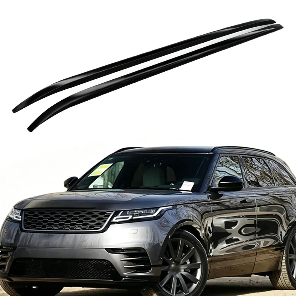 2PC Black Paste Roof Rack Carrier Fits For Land Rover Range Rover Velar 2018-2022 Self Adhesive No Drill