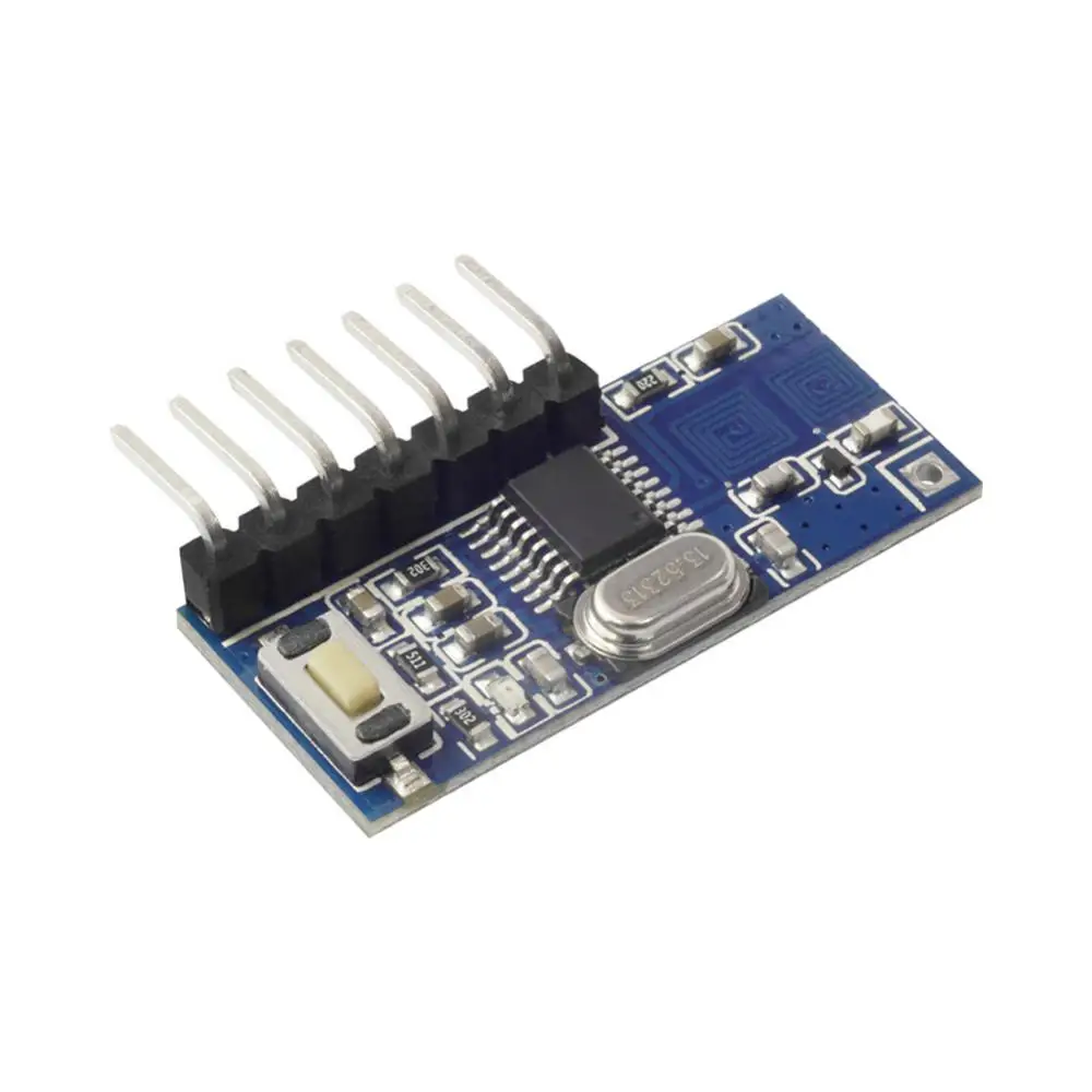 1/2/3PCS 433 Mhz RF Relay Receiver Module Wireless 4 CH Output With Learning Button and 433Mhz RF Remote Controls Transmitter