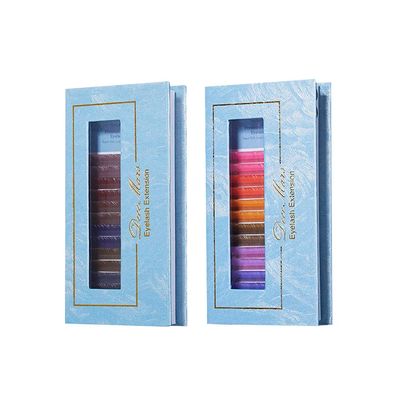 Bright/dark Color Single Grafted False Eyelashes, Soft Double-pointed Flat Hair, Special for Eyelash Shops